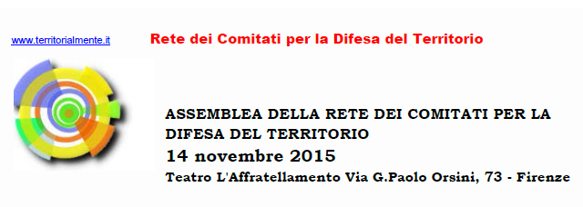 Assemblea della Rete, il 14 novembre a Firenze